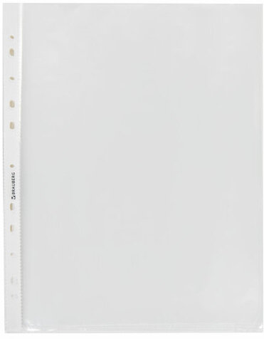 Папки-файлы перфорированные А4 BRAUBERG, КОМПЛЕКТ 20 шт., гладкие, 30 мкм, 271828