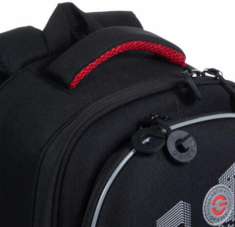 Ранец GRIZZLY анатомическая спинка, c бейджем, для мальчиков, "NIGHT RACE", 36х28х20 см, RAz-287-8/1