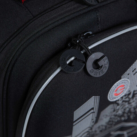 Ранец GRIZZLY анатомическая спинка, c бейджем, для мальчиков, "NIGHT RACE", 36х28х20 см, RAz-287-8/1