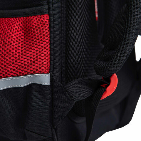 Ранец GRIZZLY анатомическая спинка, c бейджем, для мальчиков, "NIGHT RACE", 36х28х20 см, RAz-287-8/1