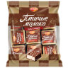 Конфеты шоколадные РОТ ФРОНТ "Птичье молоко", суфле, сливочно-ванильные, 225 г, пакет, РФ09922