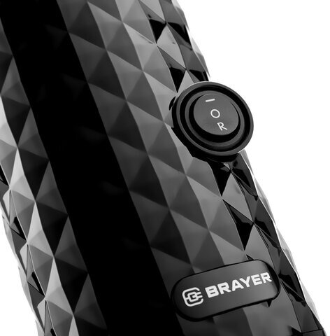 Соковыжималка шнековая BRAYER BR1701, 130 Вт, функция реверс, контейнер для сока 0,6 л, черная