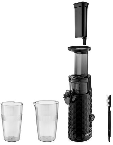 Соковыжималка шнековая BRAYER BR1701, 130 Вт, функция реверс, контейнер для сока 0,6 л, черная