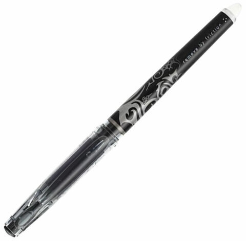 Ручка стираемая гелевая PILOT "Frixion Point", ЧЕРНАЯ, игольчатый узел 0,5 мм, линия письма 0,25 мм