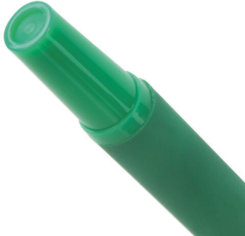 Ручка шариковая STAFF "EVERYDAY" BP-193, ЗЕЛЕНАЯ, корпус прорезиненный зеленый, узел 0,7 мм, линия письма 0,35 мм, 142400