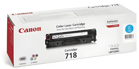 Картридж лазерный CANON (718C), LBP7200Cdn / MF8330Cdn / MF8350Cdn, голубой, ресурс 2900 страниц, оригинальный, 2661B002