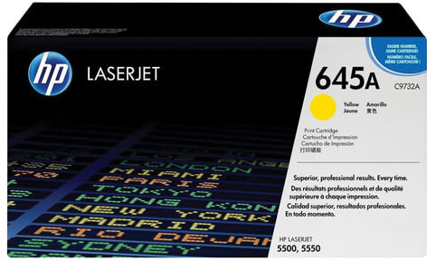 Картридж лазерный HP (C9732A) Color LaserJet 5500/5550, №645A, желтый, оригинальный, ресурс 12000 страниц