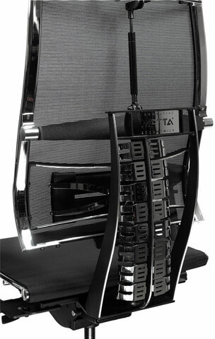 Кресло МЕТТА "YOGA" Y 4DF B2-5D, адаптивная спинка, 3D-подголовник, сверхпрочная сетка, черное