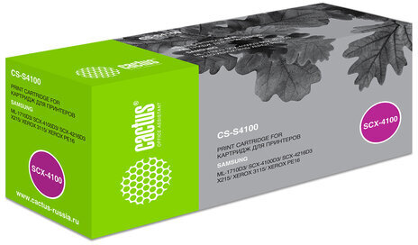 Картридж лазерный CACTUS (CS-S4100) для SAMSUNG SCX-4100, ресурс 3000 стр.
