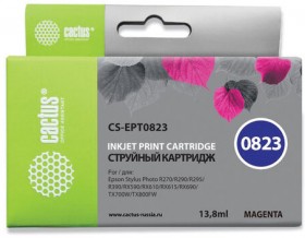 Картридж струйный CACTUS (CS-EPT0823) для EPSON Stylus R270/R390/ RX590, пурпурный