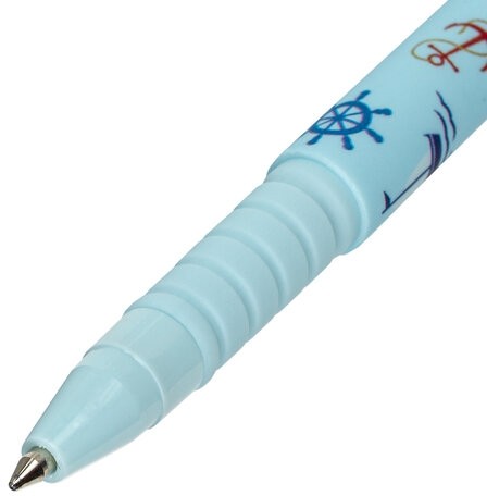 Ручка шариковая BRAUBERG SOFT TOUCH GRIP "NAVY", СИНЯЯ, мягкое покрытие, узел 0,7 мм, 143725