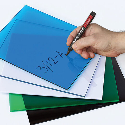 Маркер перманентный (нестираемый) BRAUBERG "Energy", ЧЕРНЫЙ, круглый наконечник, 3 мм, с клипом, 150475