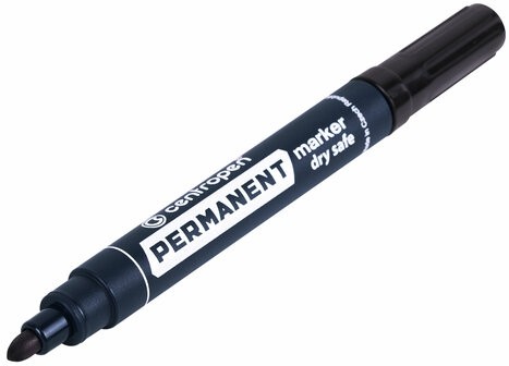 Маркер перманентный CENTROPEN 8510, ЧЕРНЫЙ, круглый наконечник, 2,5 мм, 8510, 5 8510 0112