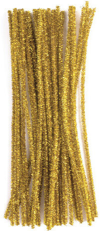 Проволока синельная для творчества "Блестящая", золотая, 30 шт., 0,6х30 см, ОСТРОВ СОКРОВИЩ, 661541