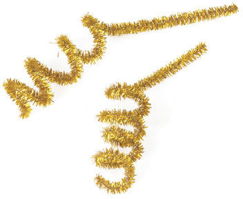 Проволока синельная для творчества "Блестящая", золотая, 30 шт., 0,6х30 см, ОСТРОВ СОКРОВИЩ, 661541