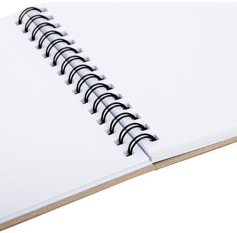 Скетчбук, белая бумага, 160 г/м2, плотная, 15х21 см, 60 л., гребень, твердая обложка, КРАФТ, BRAUBERG ART CLASSIC, 116365