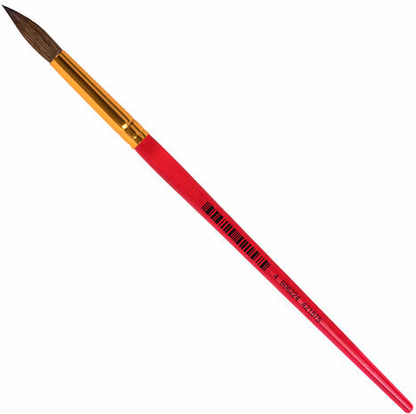 Кисть ПОНИ, круглая, № 8, цветная ручка, ЮНЛАНДИЯ, 201066