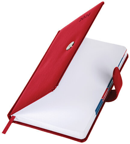 Ежедневник датированный 2024 А5 148х218 мм GALANT "Ritter", под кожу, красный, 114762