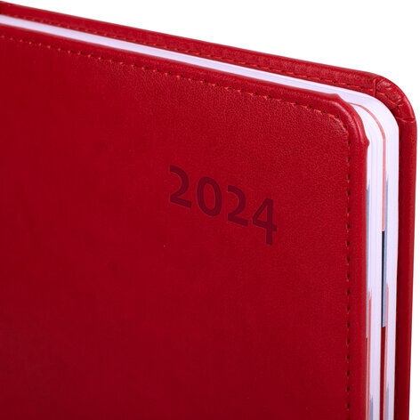 Ежедневник датированный 2024 А5 148х218 мм GALANT "Ritter", под кожу, красный, 114762