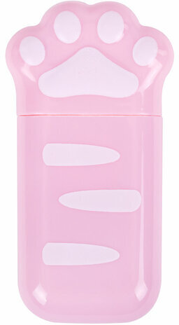 Корректирующая лента BRAUBERG KIDS "ЛАПКИ", 5 мм х 6 м, корпус розовый, блистер, 272497