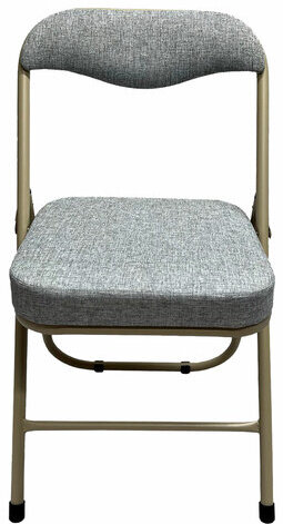 Стул складной для дома и офиса РС04К комфорт, бежевый перламутровый каркас, рогожка бежевая