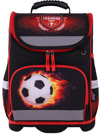 Ранец ЮНЛАНДИЯ WISE, 1 отделение, 3 кармана, устойчивое дно, "Football camp", 37x29х15 см, 271400