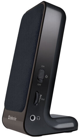 Колонки компьютерные DEFENDER SPK-225, 2.0, 4 Вт, пластик, черные, 65220