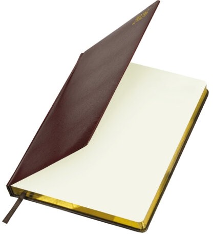 Ежедневник датированный 2026 БОЛЬШОЙ ФОРМАТ 210х297 мм, А4, BRAUBERG "Iguana", под кожу, коричневый, 117244