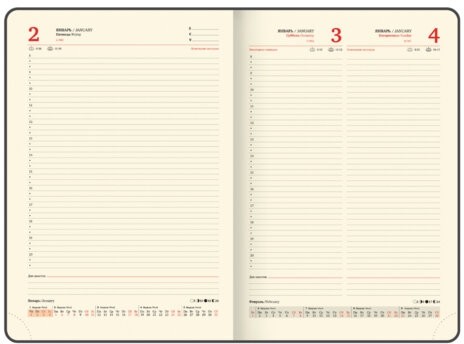 Ежедневник датированный 2026 БОЛЬШОЙ ФОРМАТ 210х297 мм, А4, BRAUBERG "Iguana", под кожу, коричневый, 117244