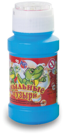 Мыльные пузыри "Крокодил" с игрушкой на крышке, 110 мл, дисплей 24 шт., АЛЕКС ТОЙЗ, 15026