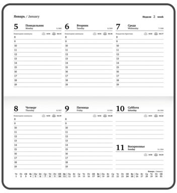 Еженедельник датированный 2026 с резинкой 171х93 мм, BRAUBERG, твердый, УФ-ЛАК, 64 л., "Кот", 117349