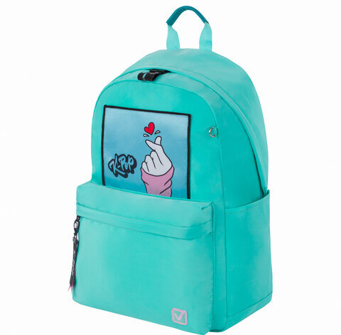 Рюкзак BRAUBERG FASHION CITY, универсальный, "K-pop", бирюзовый, 44х31х16 см, 229966