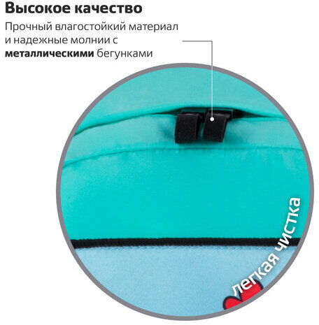 Рюкзак BRAUBERG FASHION CITY, универсальный, "K-pop", бирюзовый, 44х31х16 см, 229966