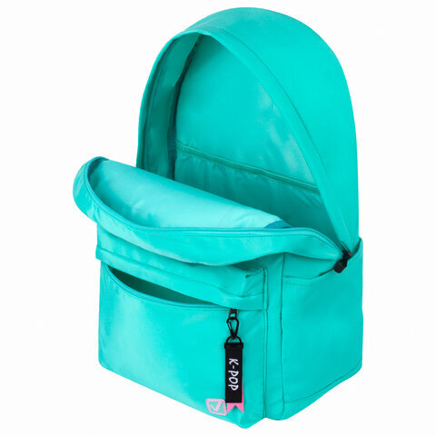 Рюкзак BRAUBERG FASHION CITY, универсальный, "K-pop", бирюзовый, 44х31х16 см, 229966