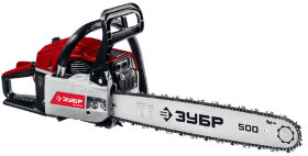 Бензопила ЗУБР ПБЦ-М62-50, 3500 Вт, 11000 об/мин, объем двигателя 62 см3, 4,76 л.с., ПБЦ-М62-50