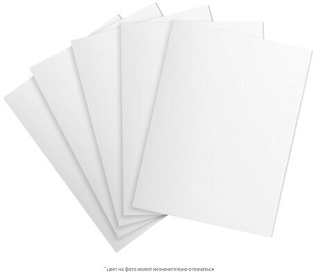 Пенокартон матовый, 50х70 см, толщина 3 мм, белый, КОМПЛЕКТ 5 листов, BRAUBERG, 112470