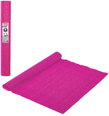 Бумага гофрированная/креповая (ИТАЛИЯ) 140 г/м2, 50х250 см, фуксия (971), BRAUBERG FIORE, 112583