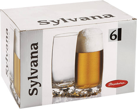 Набор стаканов, 6 шт., объем 375 мл, высокие, стекло, "Sylvana", PASABAHCE, 42812