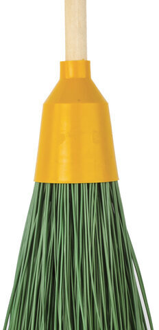 Метла синтетическая круглая "ПРИМА", 4 кольца, с черенком, 120 см, пластик, LAIMA EXPERT, 605369
