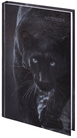 Блокнот А5 (134х206 мм), 96 л., твёрдый, клетка, STAFF, "Пантера", 114432