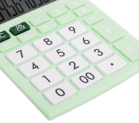 Калькулятор настольный BRAUBERG ULTRA PASTEL-12-LG (192x143 мм), 12 разрядов, двойное питание, МЯТНЫЙ, 250504