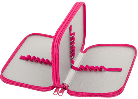 Пенал ЮНЛАНДИЯ, 2 отделения, ламинированный картон, блестки, 19х11 см, "Neon unicorn", 270172