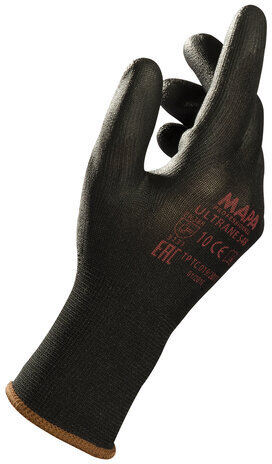 Перчатки нейлоновые MAPA Ultrane 548, полиуретановое покрытие (облив), размер 8 (M), черные