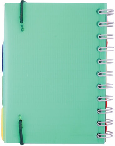 Блокнот МАЛЫЙ ФОРМАТ (115х152 мм) А6, 150 л., гребень, на резинке, пластиковая обложка, линия, BRAUBERG, "Сочный", 125390