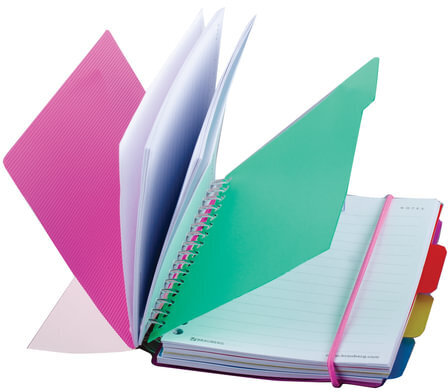 Блокнот МАЛЫЙ ФОРМАТ (115х152 мм) А6, 150 л., гребень, на резинке, пластиковая обложка, линия, BRAUBERG, "Сочный", 125390