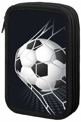 Пенал ПИФАГОР, 3 отделения, ламинированный картон, 19х11 см, &quot;Ball kick&quot;, 272253