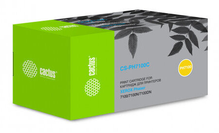 Тонер-картридж CACTUS (CS-PH7100C) для XEROX Phaser 7100, голубой, ресурс 4500 стр.