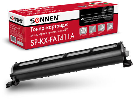 Тонер-картридж SONNEN (SP-KXFAT411A) для PANASONIC KX-MB1900/2000/2020/2030, ВЫСШЕЕ КАЧЕСТВО, ресурс 2000 стр., 321056