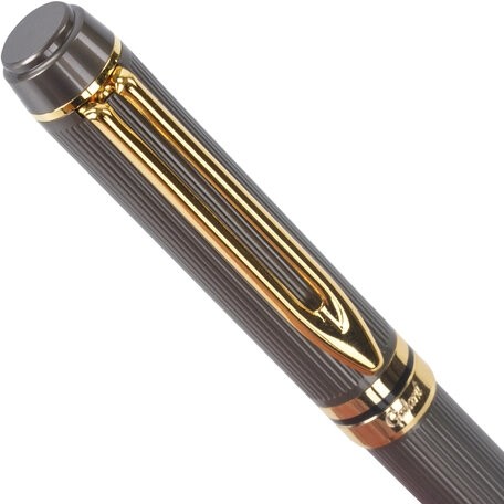 Ручка подарочная шариковая GALANT "Dark Chrome", корпус матовый хром, золотистые детали, пишущий узел 0,7 мм, синяя, 140397