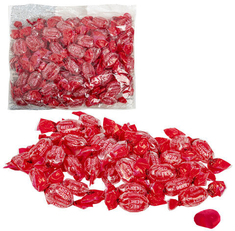 Карамель леденцовая RED BERRY с ягодным вкусом, 500 г, ВК289